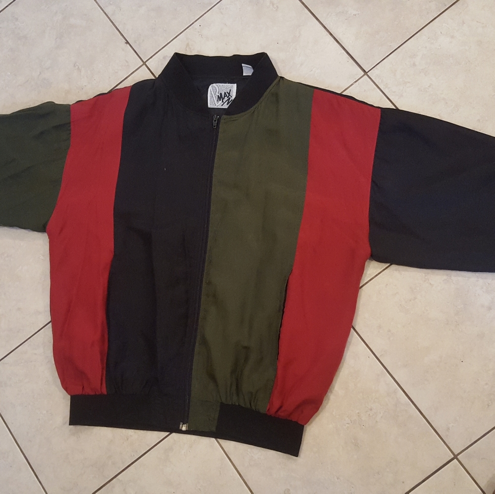 Vtg 90's bmax rayon jacket sz.xl